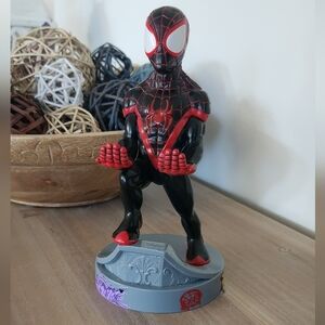 🎮 Spider-Man Miles Morales Phone & Controller Holder – 8.5” Figure Excellent